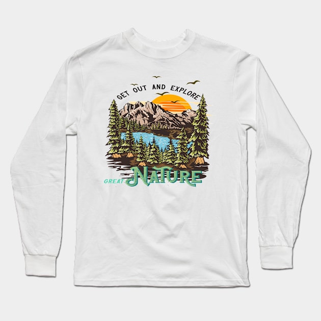 Coloful nature design Long Sleeve T-Shirt by pabrun